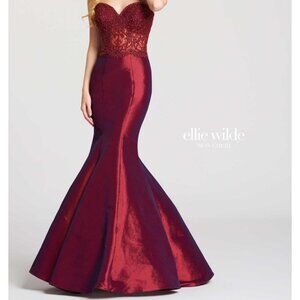 Red Plus Size Mermaid Gown for the Holidays